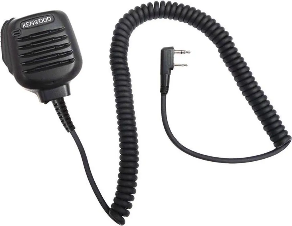 Microphone Kenwood KMC-45 Étanche IP54 avec Clip Réglable pour Chantier