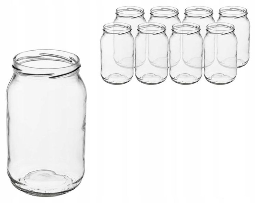 Einmachgläser aus Glas 900 ml, 8er Set, lebensmittelecht Produktbild 