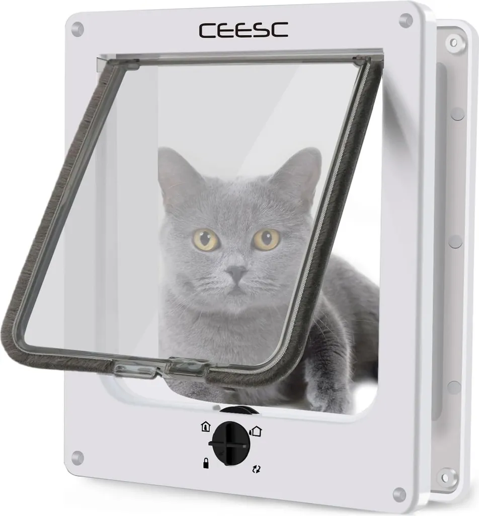 Accès extérieur pour chat avec aimant et fermeture 4 positions XL
