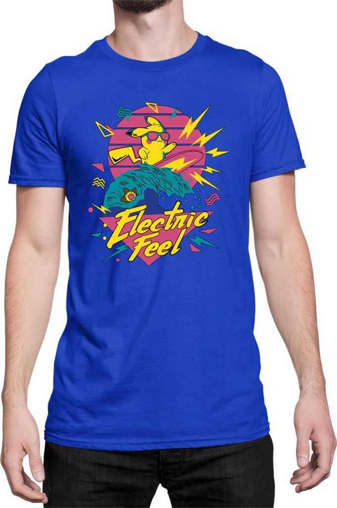 Herren T-Shirt Japan Manga Anime Comics Pokemon 036, Man XL / Blau