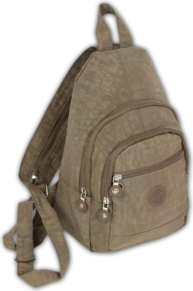 Bag Street Crinkle Nylon Damenrucksack braun 21x13x35 D2ORJ200N