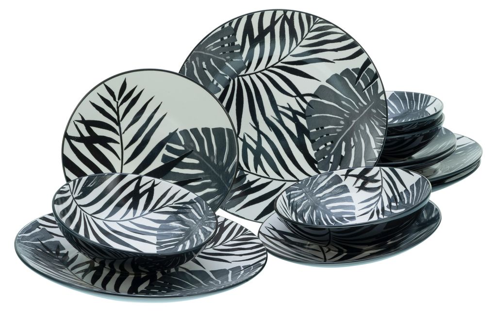 CreaTable, 25861, Tropicana Black, Tellerset 12-tlg, Produktbild 