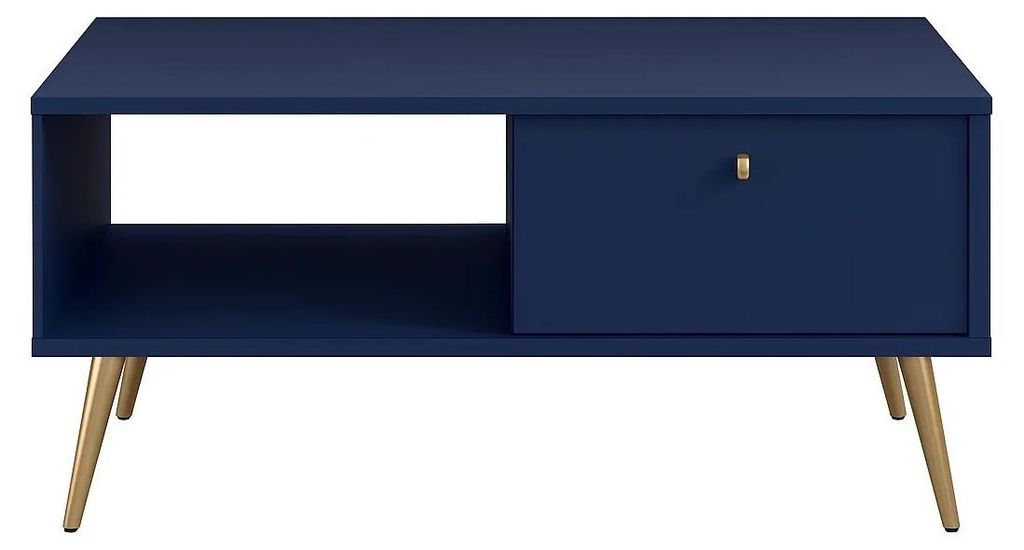 Masseno Couchtisch SFERA 87 cm Kaffetisch für Wohnzimmer Sofatisch Wohnzimmertisch Blau