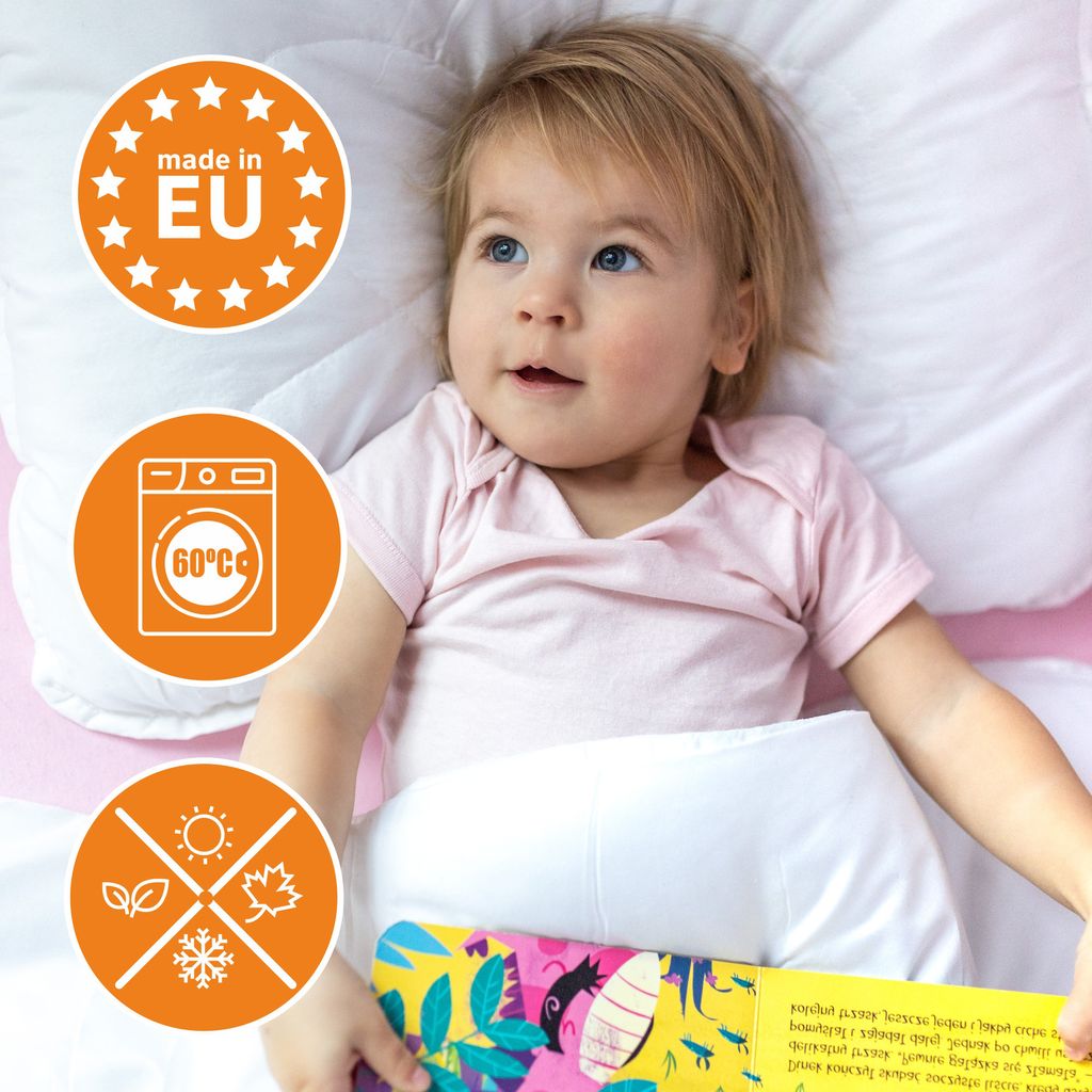 Baby Bettdecke und Kissen Kinderdecke 100x135 cm und Produktbild 4