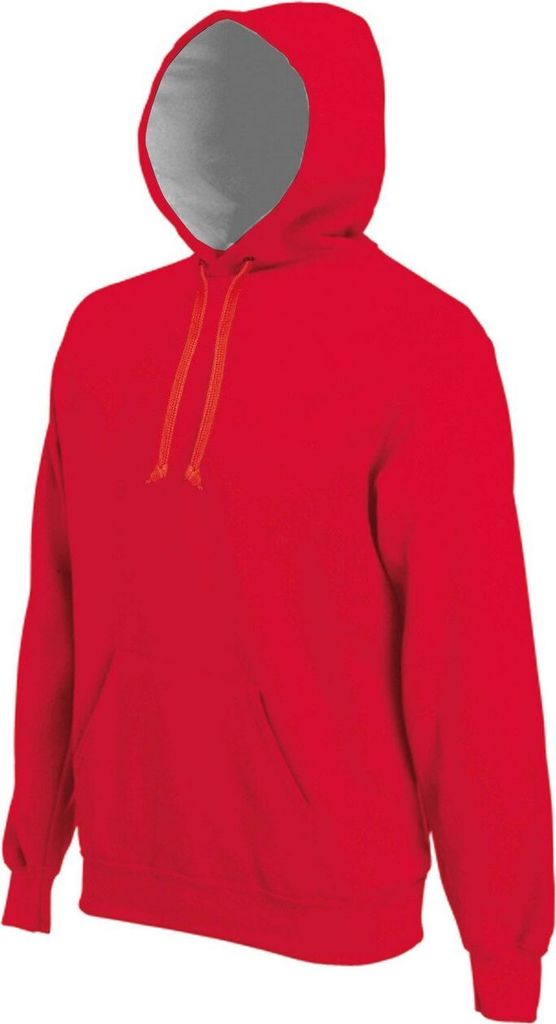 Kariban Damen Hoodie Kapuzenpullover Sweatjacke Pullover Sweatshirt, Größe:4XL, Farbe:Rot