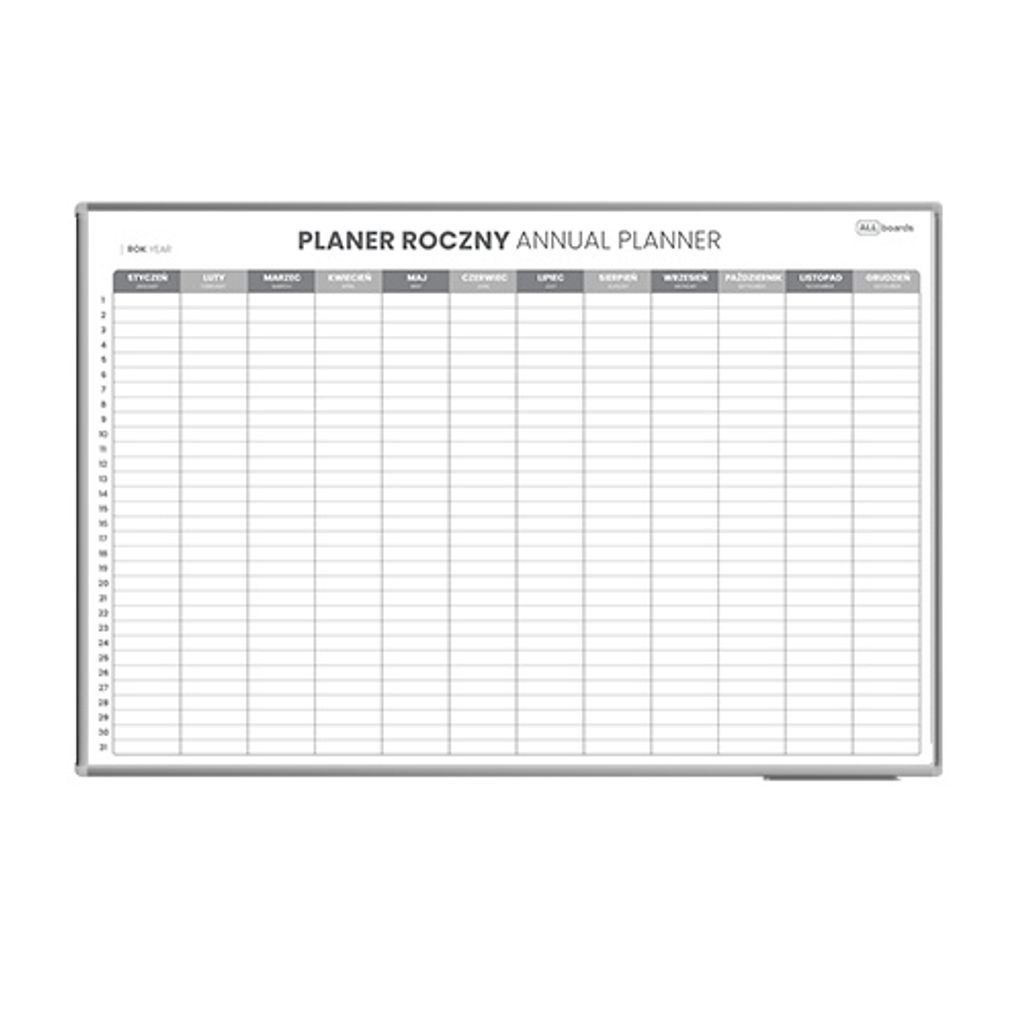 Planer ROCZNY suchościeralny magnetyczny 150x100 cm Zdjęcie produktu 