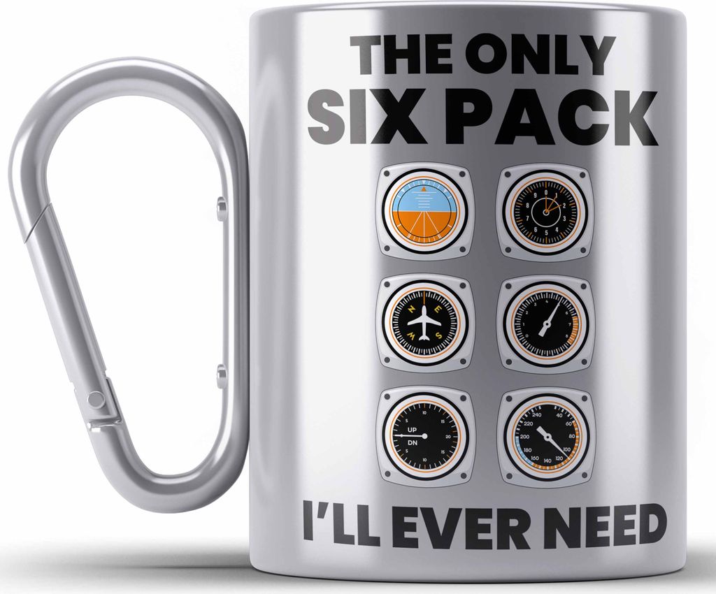 Trendation - Pilot Geschenk Edelstahl Tasse Karabiner Flugzeug Fliegen Geschenkidee Piloten Karabiner Edelstahl Tasse Karabiner Edelstahl Flugzeug ...