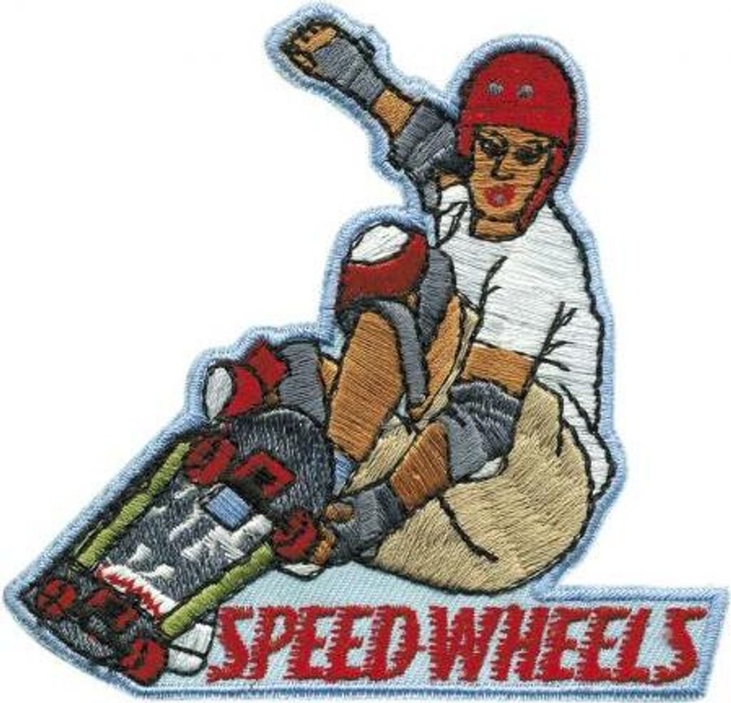 Aufnäher - Speed Wheels - 04988 - Gr. ca. 8,5 x 8,5 cm - Patches Stick Applikation