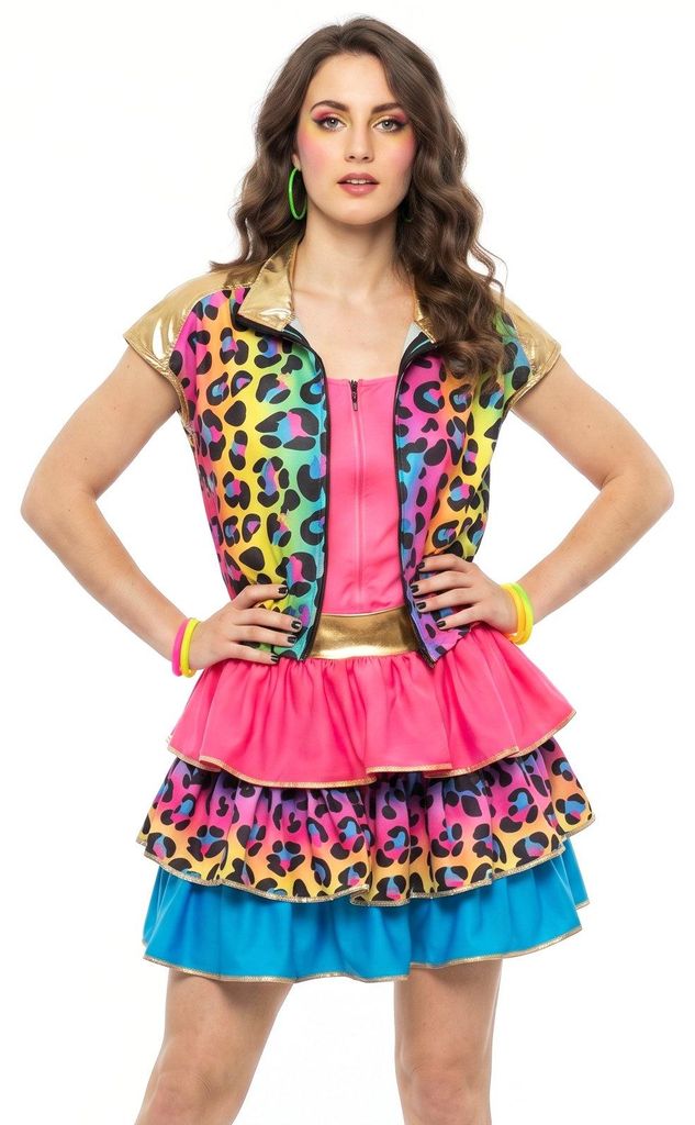 Neon Leo-Look für Frauen Größe: 44