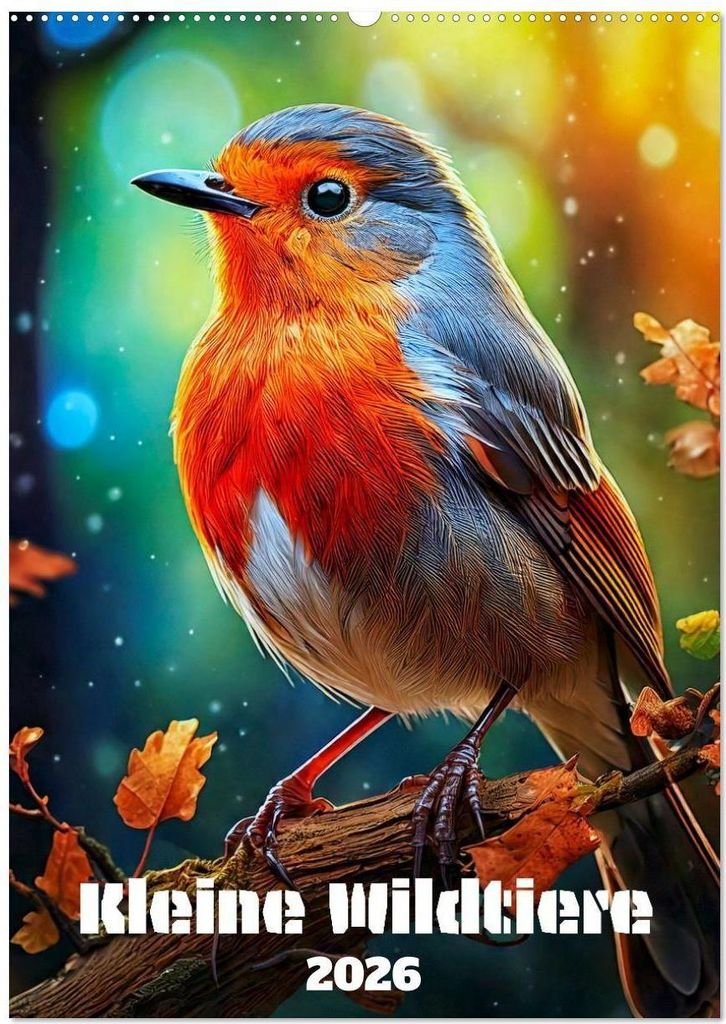 Kleine Wildtiere (Wandkalender 2026 DIN A2 hoch), CALVENDO Monatskalender