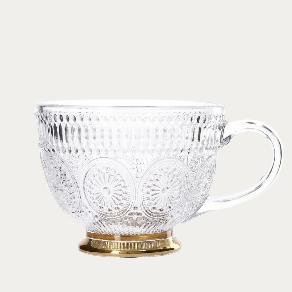 Tasse en verre Homla BARREL avec des motifs et une base Image du produit 