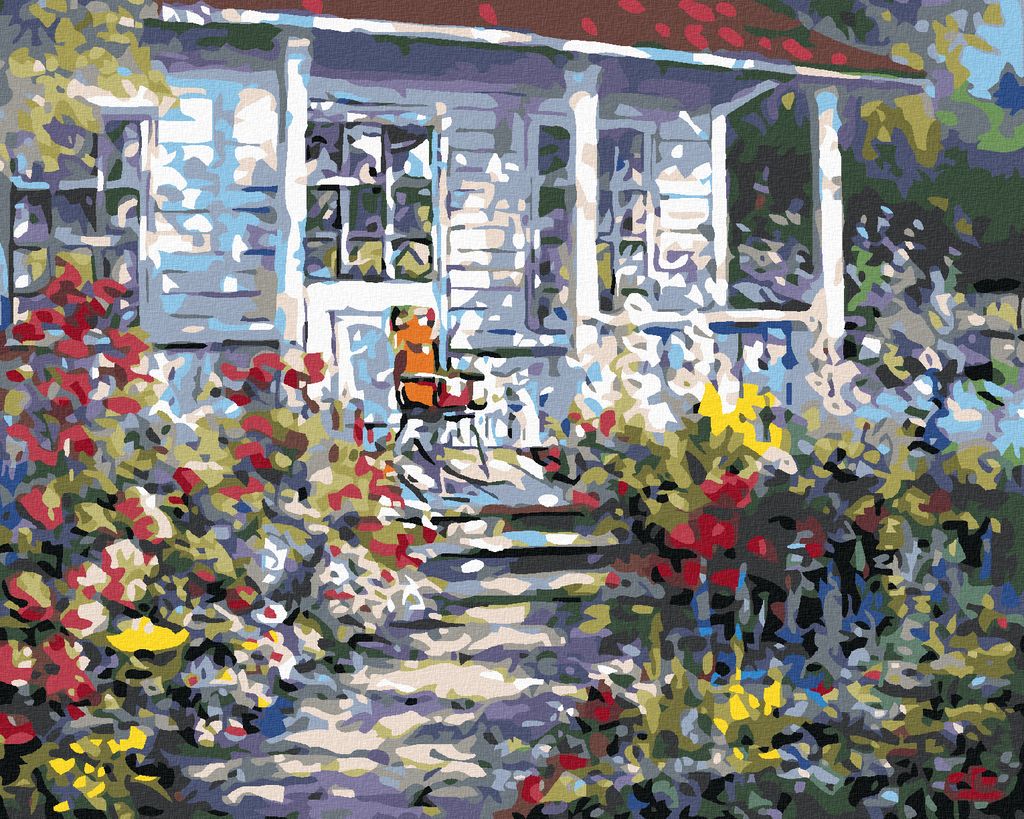 Diamondi - Diamond painting - IM BLÜHENDEN GARTEN, 40X50 cm, ohne Keilrahmen
