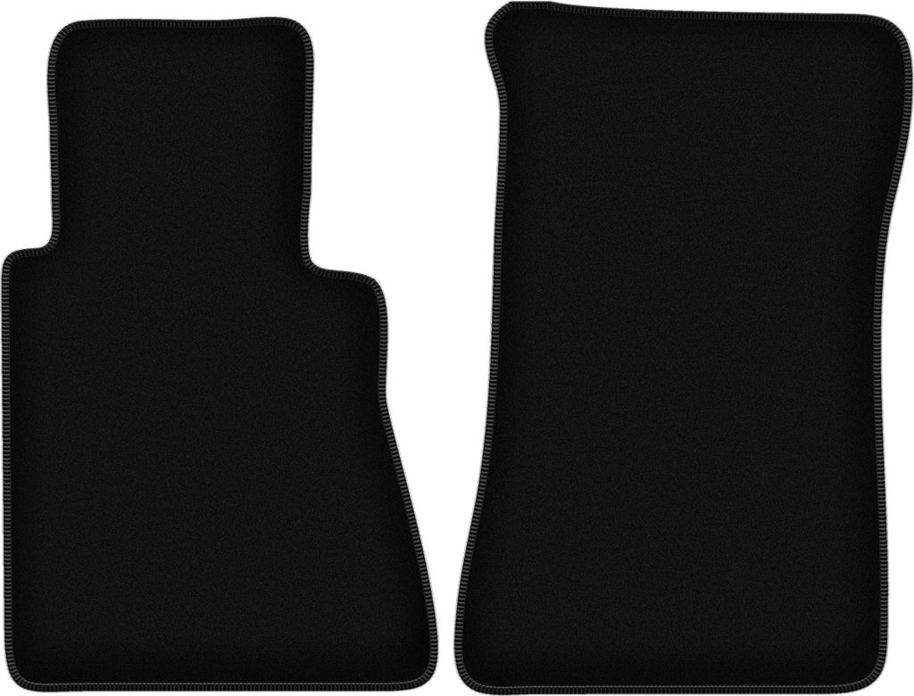 Wielganizator Velours-Autoteppiche vorne – passend für Mercedes W116S (Limousine, Bj. 1972-1980) – schwarz, passgenau, mit Befestigungen set 2...