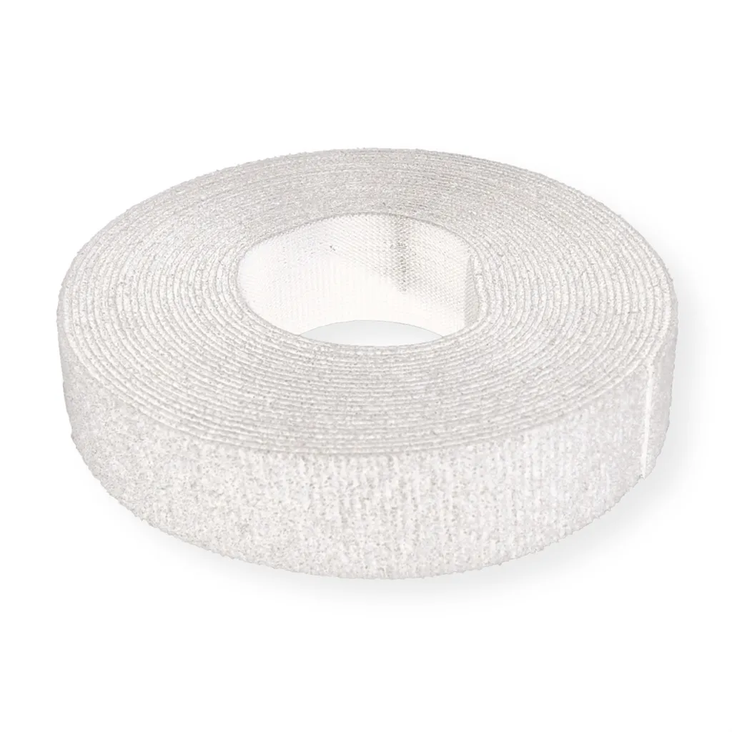 Bande Auto-Agrippante Blanche 20mm x 25m pour Gestion de Câbles Réseau