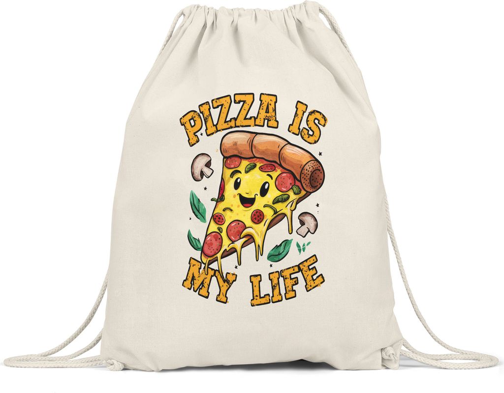 Pizza is my Life Turnbeutel Pizza Pizzabäcker Italien Pizzaliebhaber Pizzeria Pizza baker