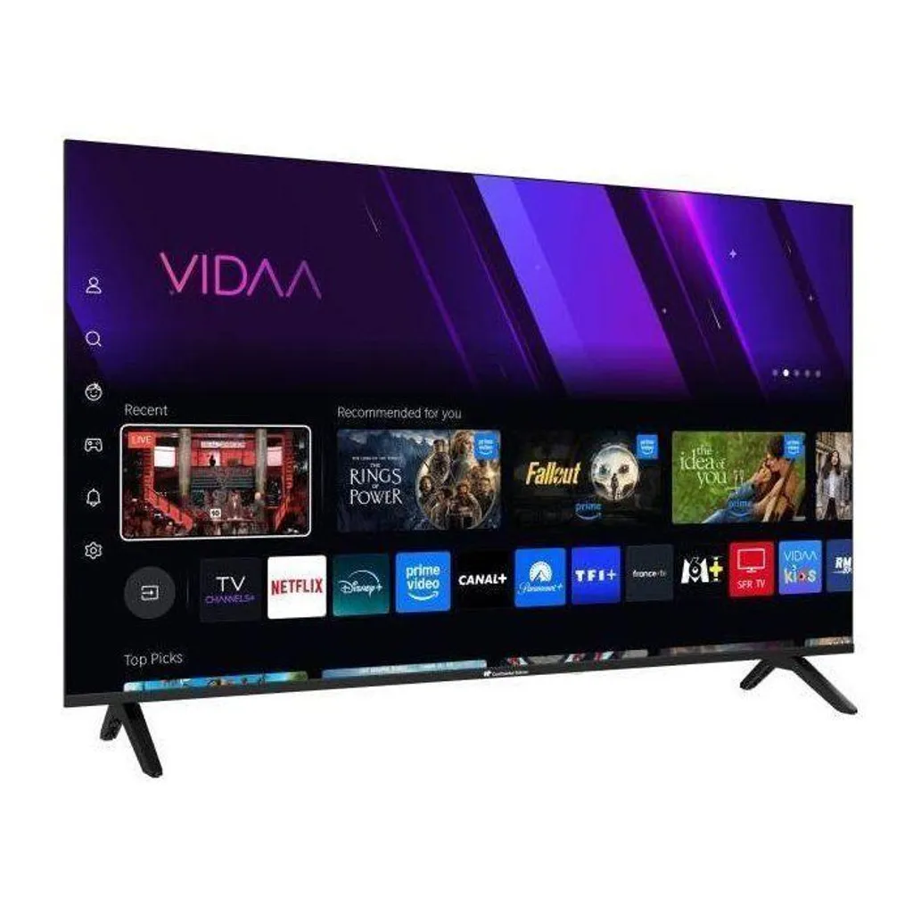 TV LED QLED 50'' Continental Edison Noir : Contraste et Couleurs Pro