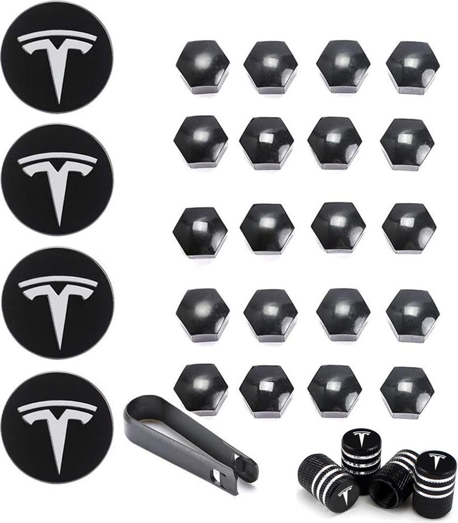 29ks Kit na kryt kol pro Tesla Aluminium Alloy Center Set Obrázek produktu 