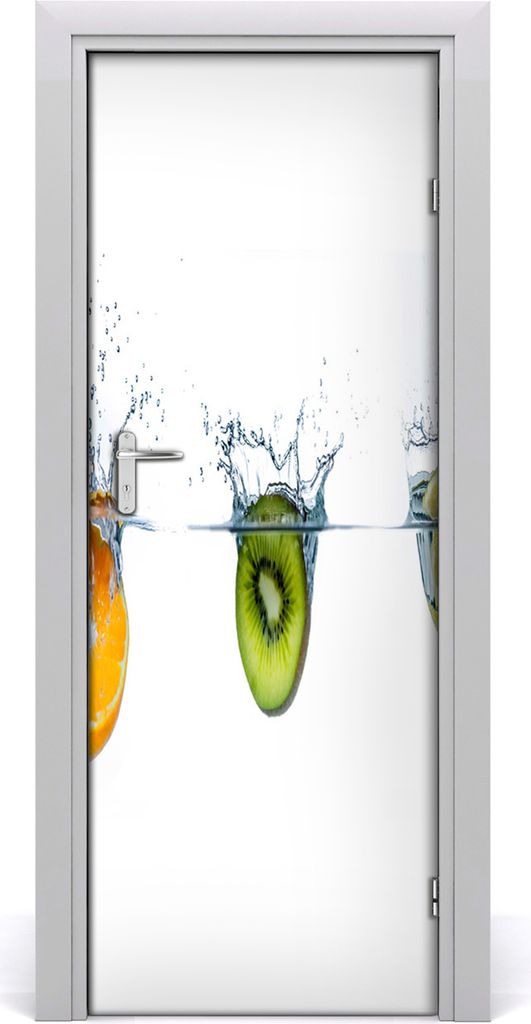 Tulup Türaufkleber 75x205 cm Dekorative Aufkleber Selbstklebend Wasserdichte Tapete Abnehmbar Schlafzimmer Wohnzimmer Wohnkultur - Obst in Wasser