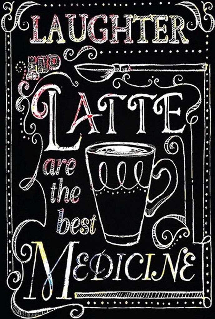 vianmo Holzschild 18x12 cm Laughter and Latte are the best