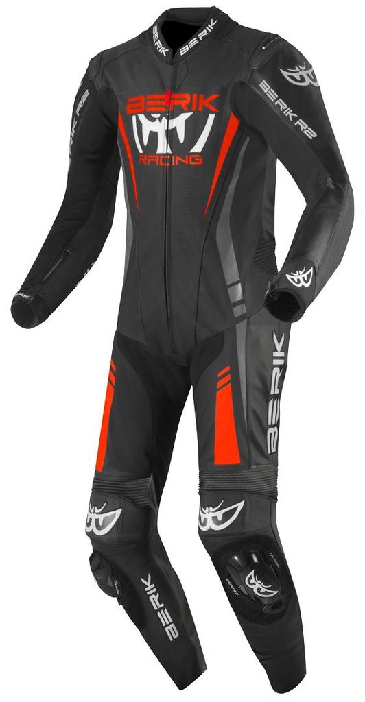 Berik Absolute GP 1-Teiler Motorrad Lederkombi, schwarz/rot, 50