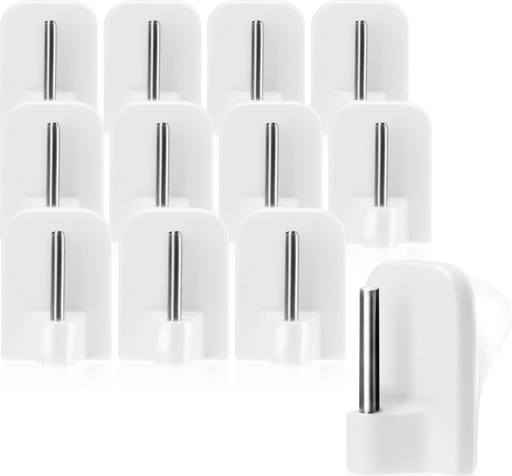 com-four® 12x selbstklebende Gardinenhaken für Produktbild 