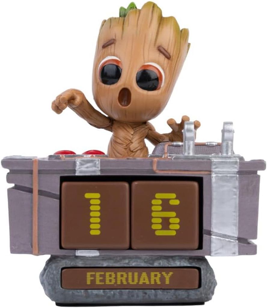 Grupo Erik Ewiger Kalender Marvel Groot Figur Death Button 3D Dauerkalender