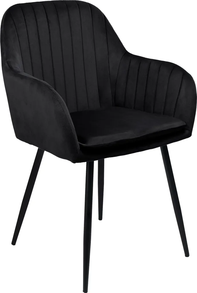 Sedia Velluto Nero SEVILLA VELVET: Eleganza Design e Comfort per Sala da Pranzo