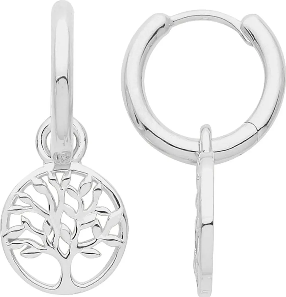 Boucles d'Oreilles Argent 925 Anti-Ternissement Rhodié 20mm Femme