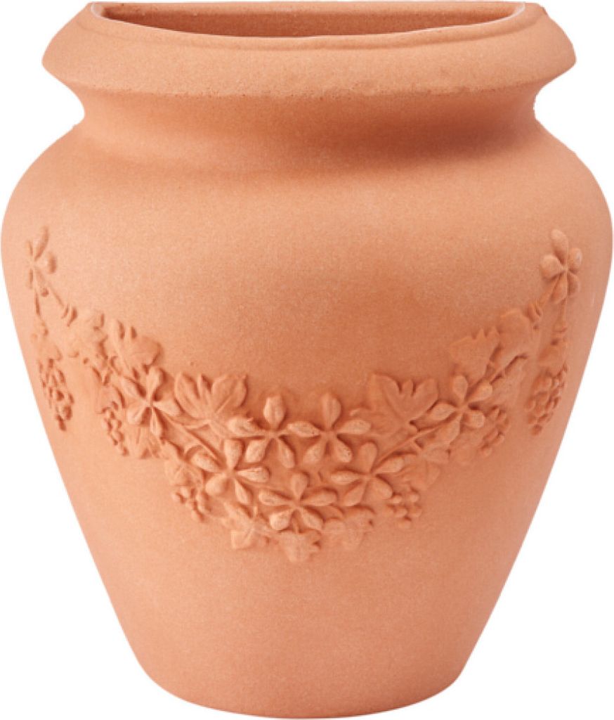 Garden Italia Vasen - GERLA Wandvase ORCIO Seite 28 cm - Höhe 31 cm - Hergestellt in Italien - 100 % recycelbar - Vase aus IMPRUNETA-Farbharz - Le...