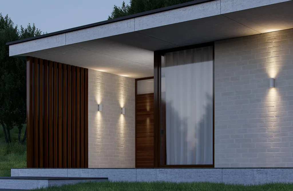 SUNSET Applique Murale LED Extérieure 16W Switch IP65 Blanc Mat R16