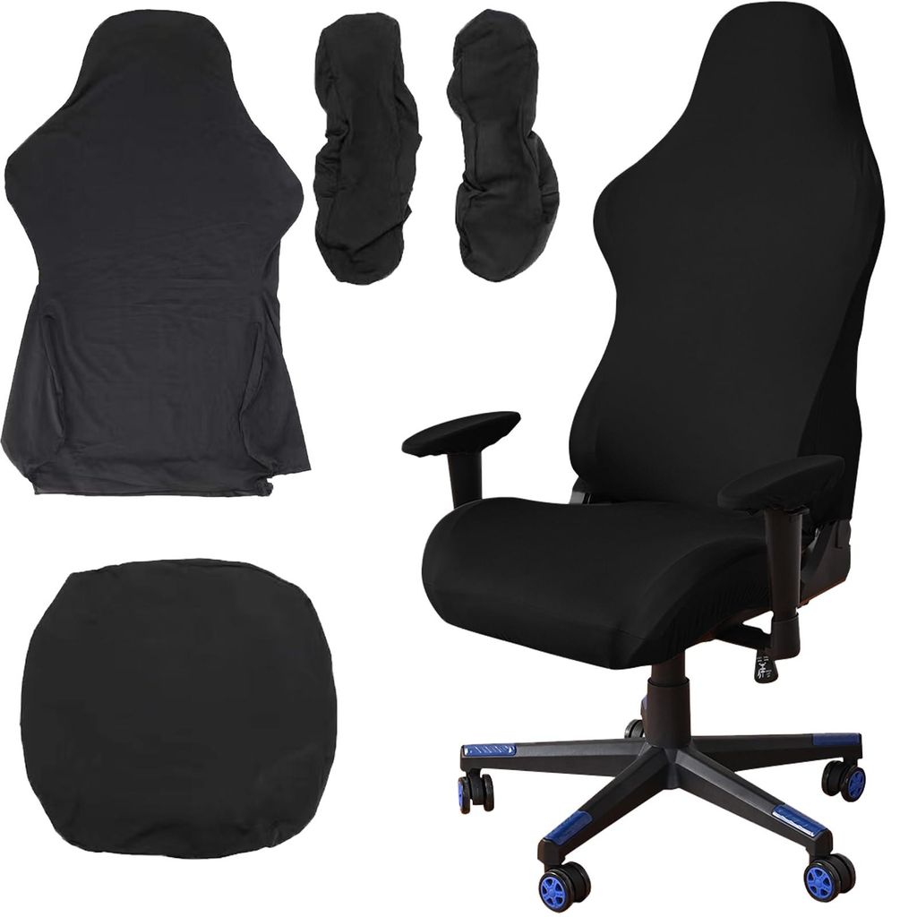 Gaming-Stuhlbezug, 8-teiliges Gaming-Stuhlset, Bürostuhlbezug mit Armlehnen/Rückenlehne/Sitzkissenbezug für Bürostühle, für Computerstühle/D...