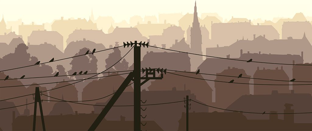 Tulup Glas-Bild -140x70- Wandkunst Dekorative Wand für Küche & Wohnzimmer - Sehenswürdigkeiten & Architektur - Stadt - Braun