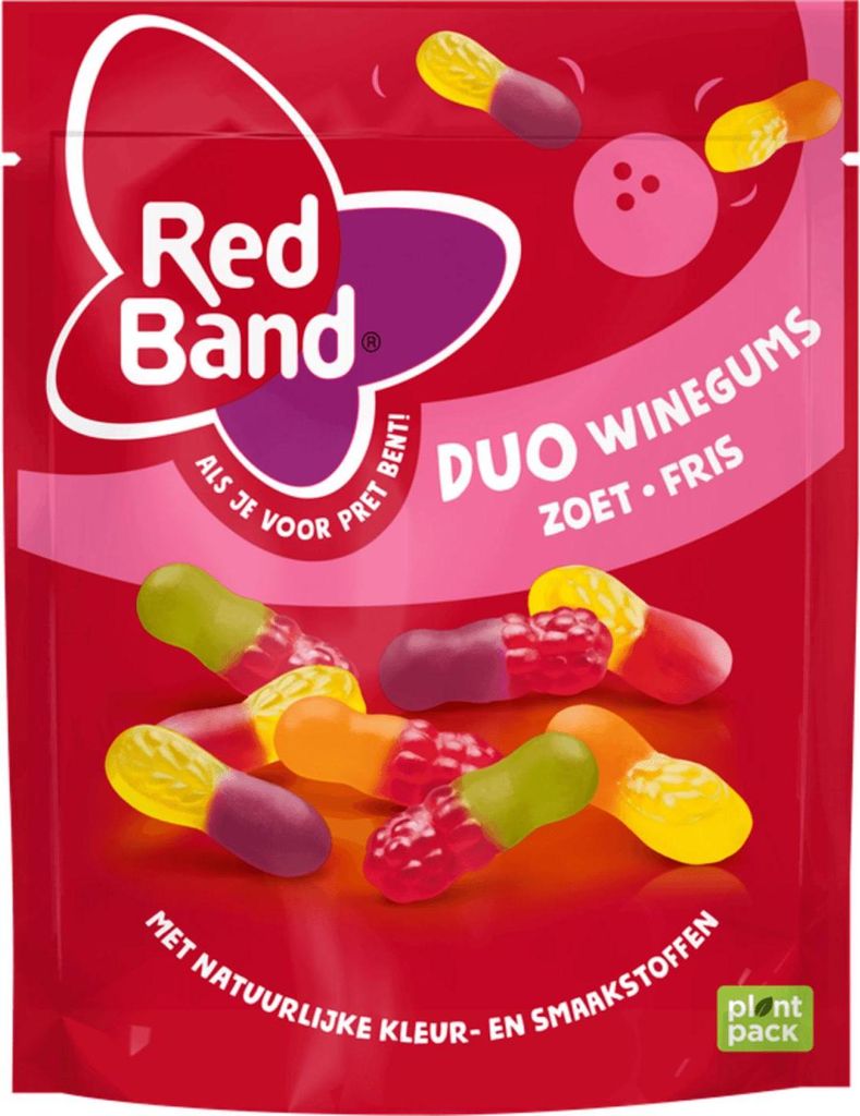 Rotes Band Duo : bonbons au vin, sucrés et frais, en Image du produit 