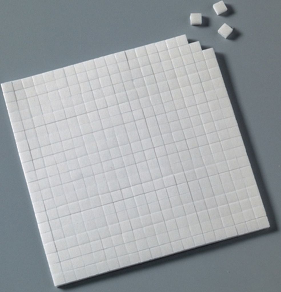 Klebekissen, doppelseitig, weiß, 560 Stk. 5 x 5 x 3 mm / 10 Produktbild 