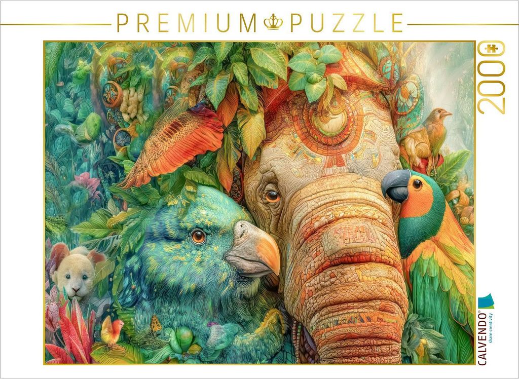 CALVENDO Puzzle Tierische Kreaturen des Dschungels | 2000 Teile Lege-Größe 90x67cm Foto-Puzzle für glückliche Stunden