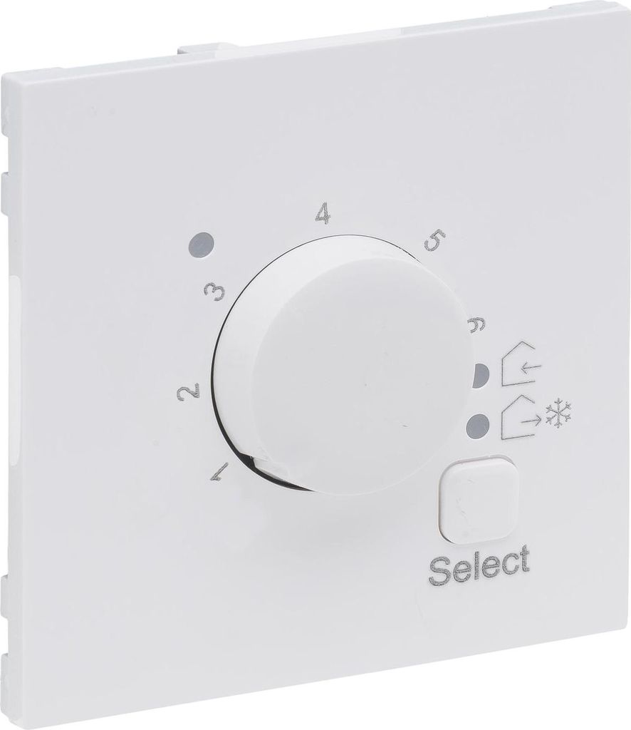 Legrand SEANO Abdeckung für elektronisches Fussbodenthermostat, Ultraweiß, 765152