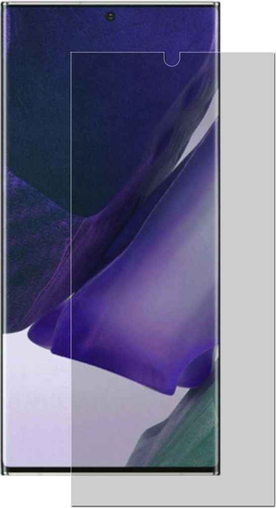 A screen protector is shown on top of a smartphone screen.