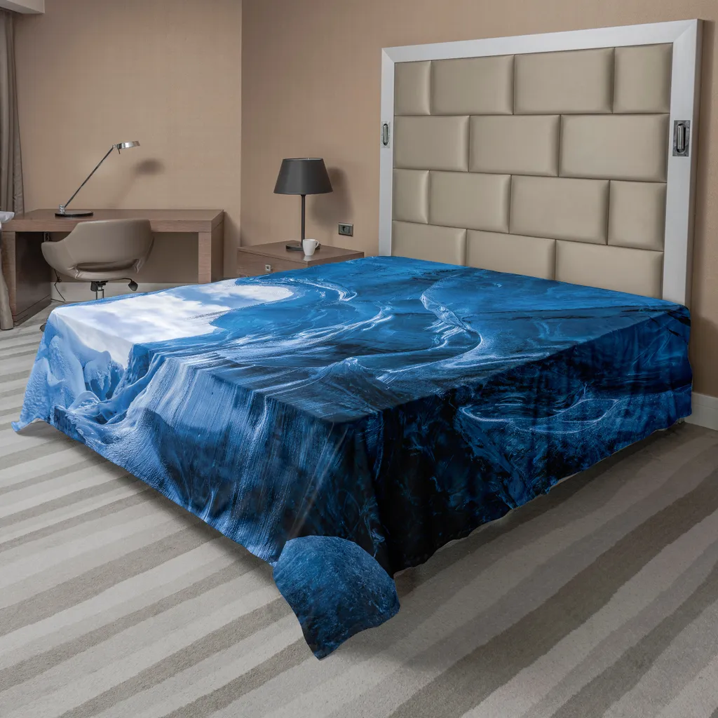 Lenzuolo Sopra ABAKUHAUS 244x205 cm Blu Frozen Cave - Stile Nordico