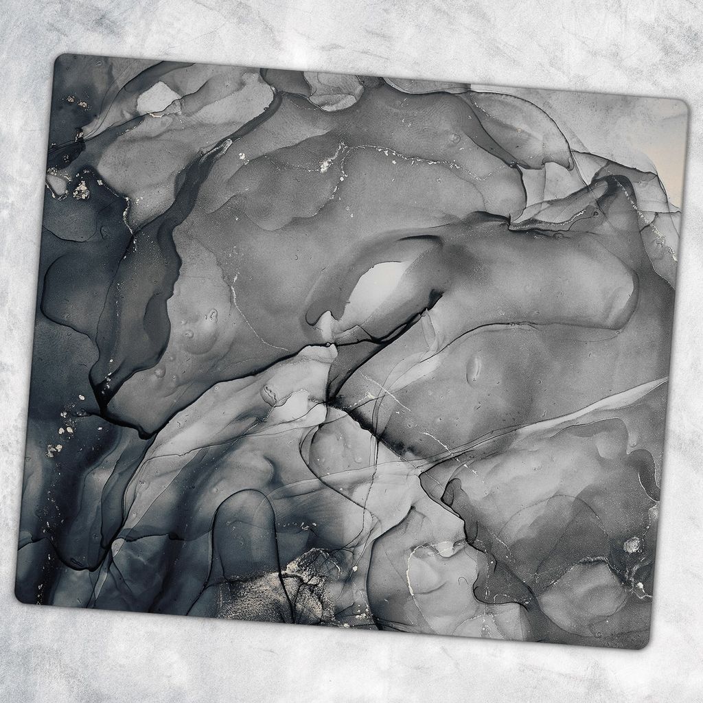 Glas-Herdabdeckplatten Glaskeramikkochfeld-Abdeckung Spritzschutz Glas 60 cm x 52 cm - Marmor Farbe