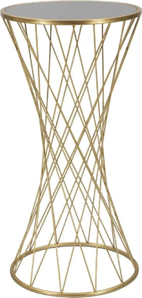 Mauro Ferretti Table d'Appoint Tour Nouveau Ø 40x80 cm en Métal Doré