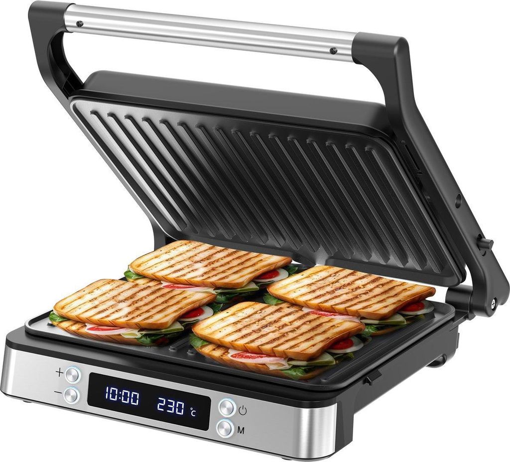 Grill kontaktowy Olvy XXL 2000W - opiekacz do 4 kanapek, Zdjęcie produktu 