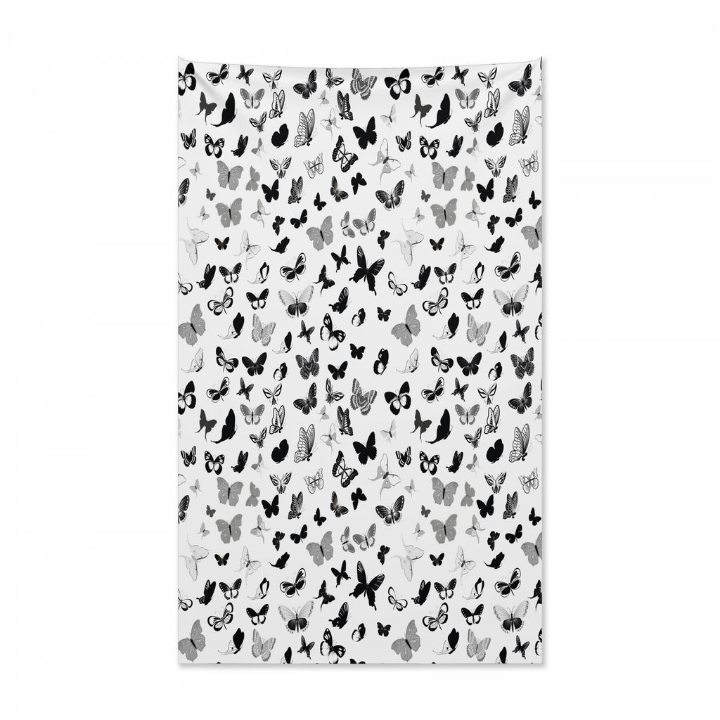 Abakuhaus Schmetterling Wandteppich und Tagesdecke, Monochrome Tiere aus Weiches Mikrofaser Stoff Kein Verblassen Klare Farben Waschbar, 140 x 230 ...