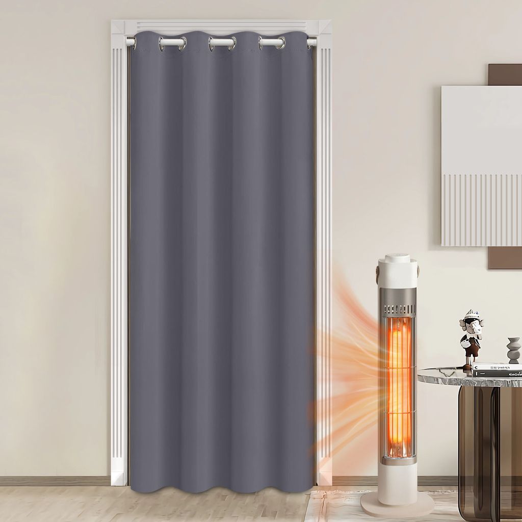 BTTO Blackout Türvorhang mit Ösen,Raumverdunkelung Thermisch isolierter Vorhang Drapierung für Türen und Fenster für Fenster und Tür,thermois...