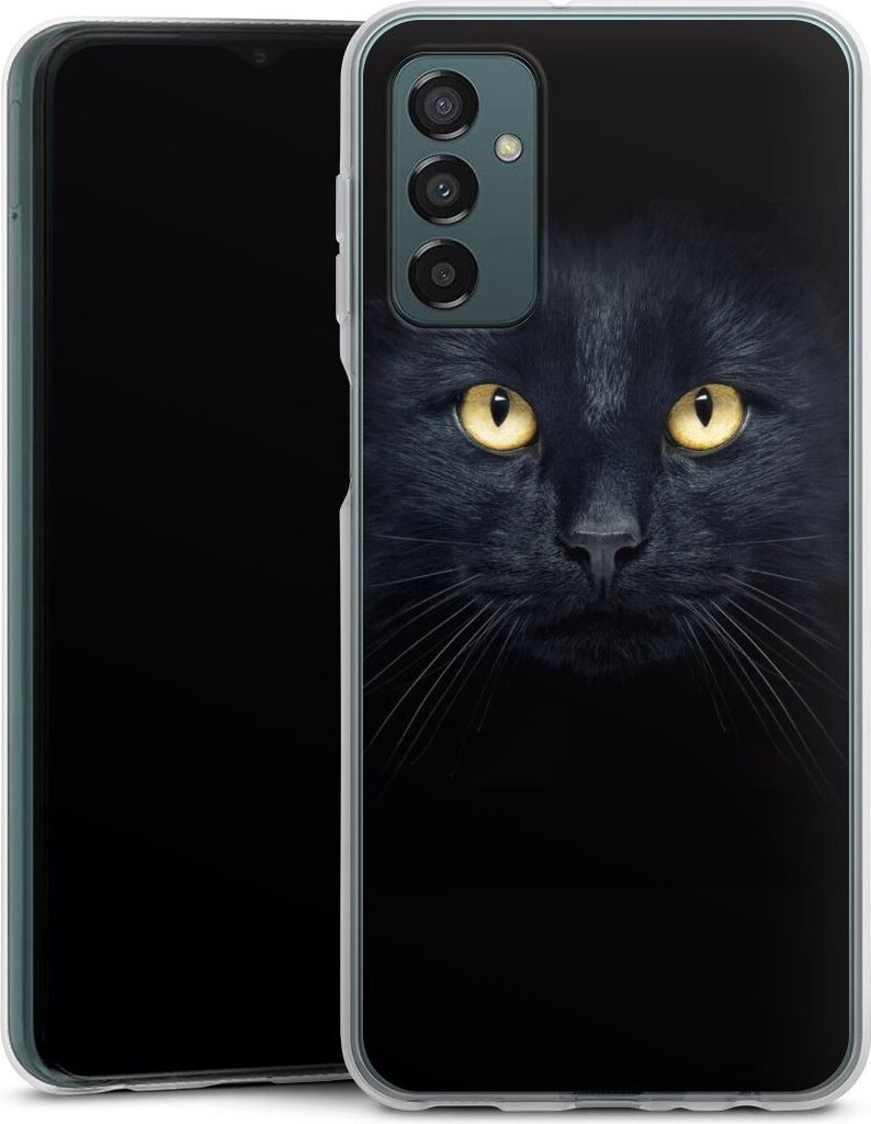 DeinDesign Handyhülle für Samsung Galaxy M13 4G Silikon Hülle Case Smartphone Schutzhülle Auge Katze schwarz