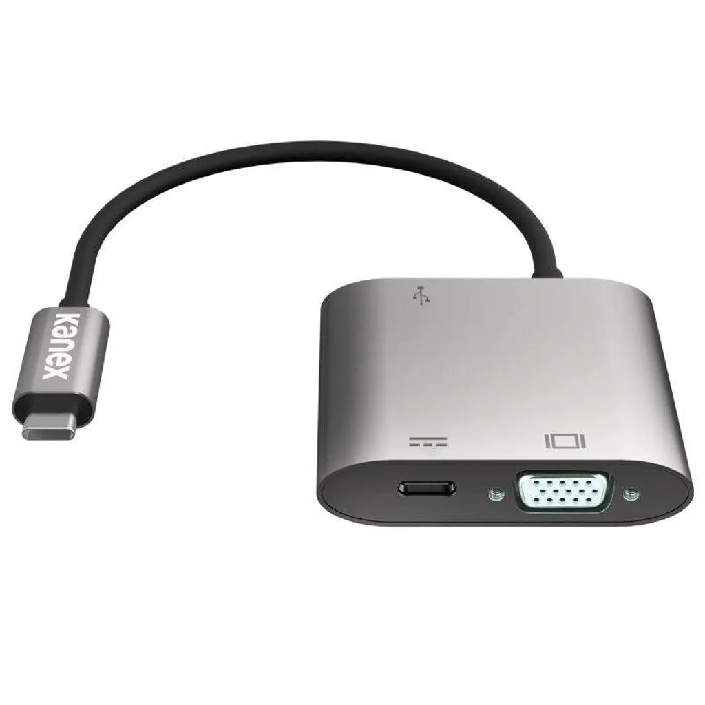 Adaptateur USB-C vers VGA pour Projections et Charge Rapide 60W Kanex