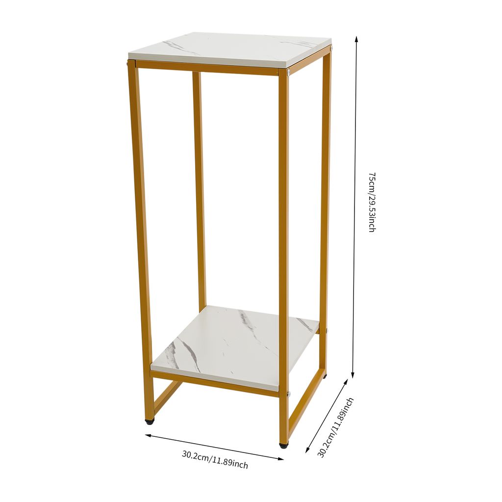 2 Schichten Metallständer Modern 30,2*30,2*75cm Produktbild 2