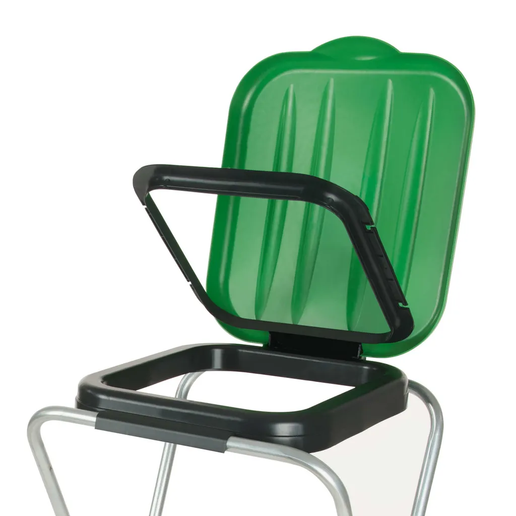 Support de tri sélectif 4 compartiments 120L en acier modulable pro - 3