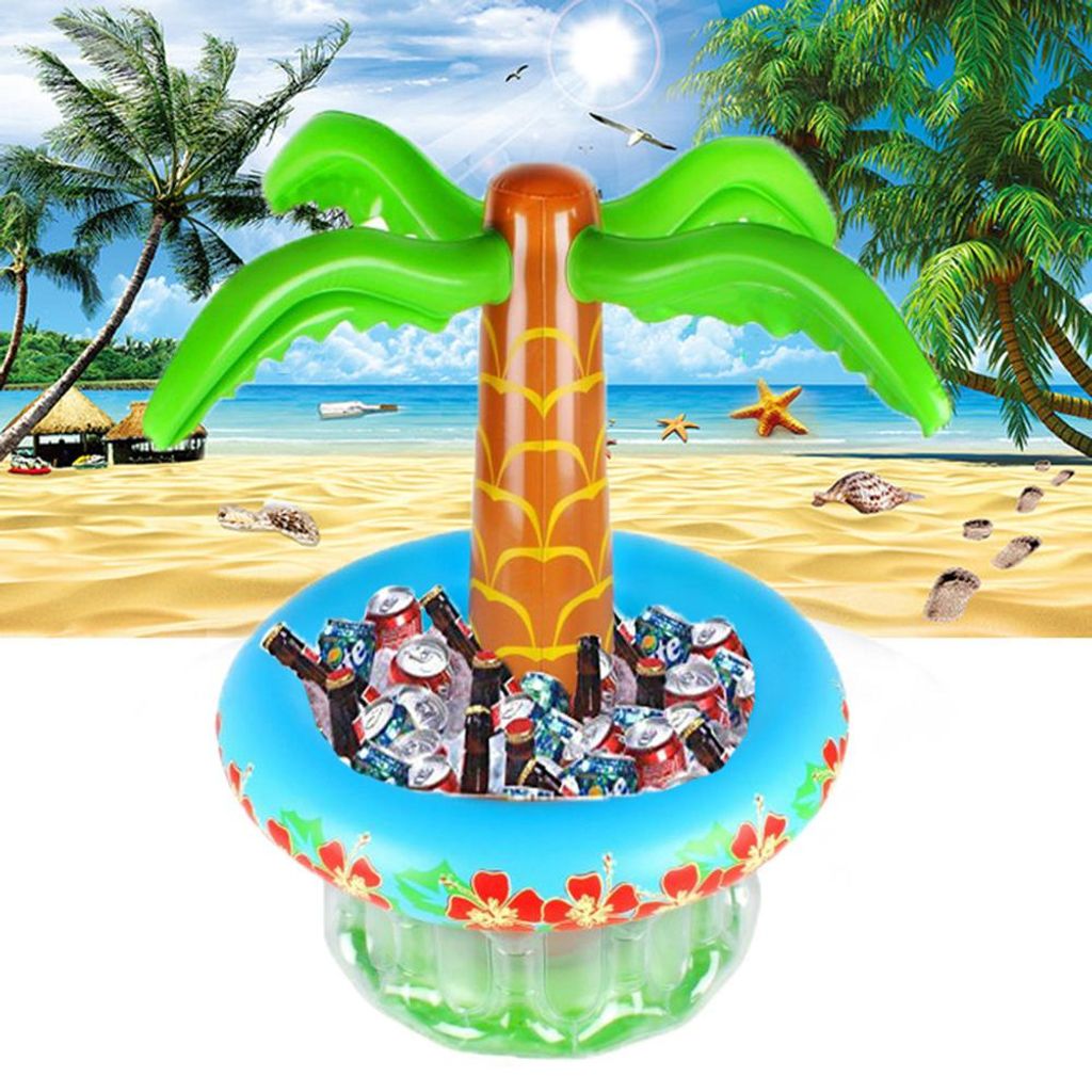 Aufblasbare Bierkühler-Palme für Strand-Pool-Partys, Luau-Partyzubehör, Sommerdekorationen