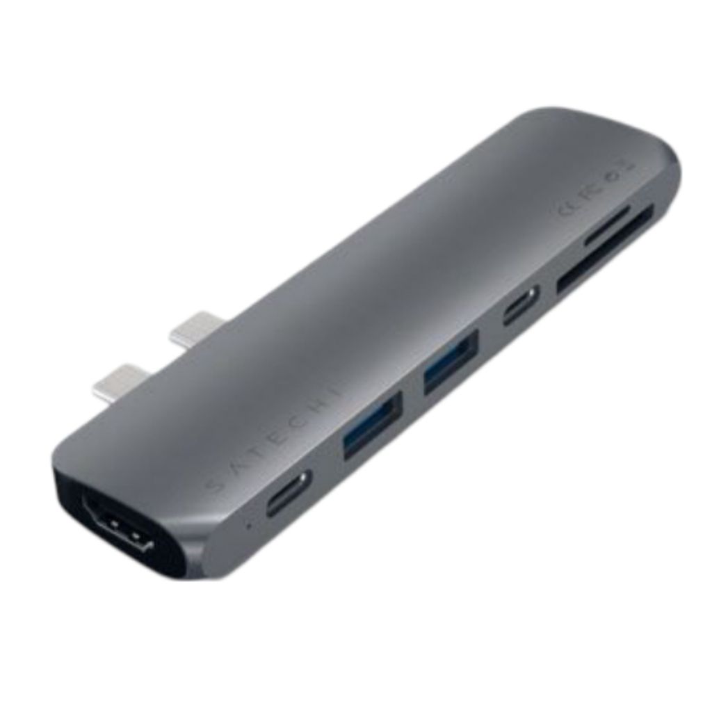 Satechi ST-CMBPM laptop-dockingstation & portreplikator USB 3.2 Gen 1 (3.1 Gen 1) Type-C Grau
