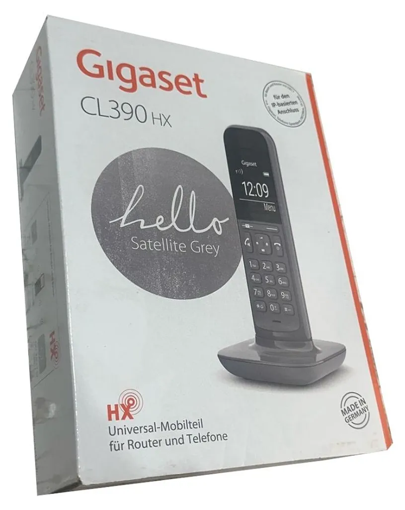 Téléphone Gigaset CL390HX avec grand écran contrasté en gris anthracite